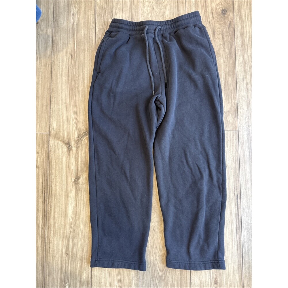 Hollister Men’s Sweatpants Medium Black Straight Leg Pockets Elastic Baggy
